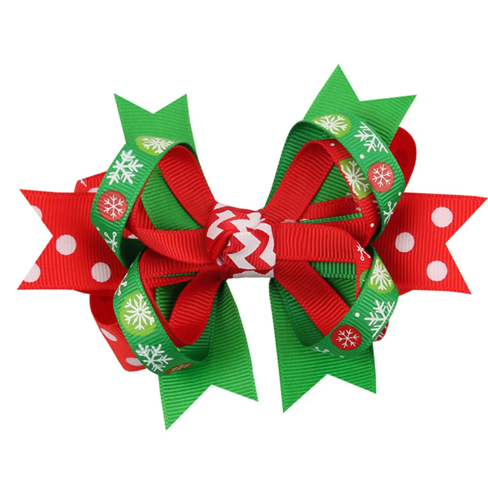 

Christmas Clips Bowknot Ribbon Bows Holiday Party Accessories Non-Slip Strong Clamping Suitable For All Hair Types Daily