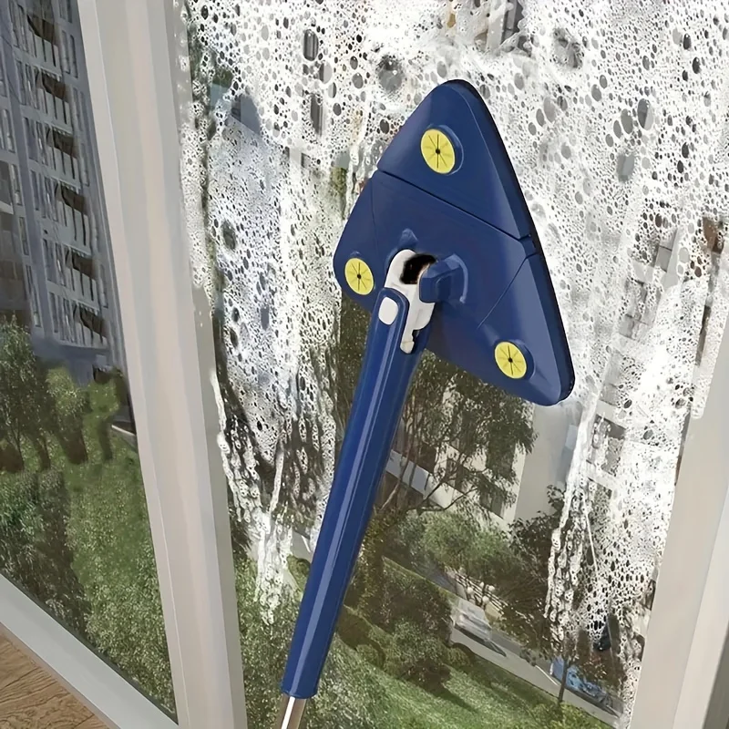 360 ° Rotating Cleaning Rotating Mop, Detachable Triangular Mop, Window Cleaning Mop, Suitable For Floor/Ceiling/Corner/Glass