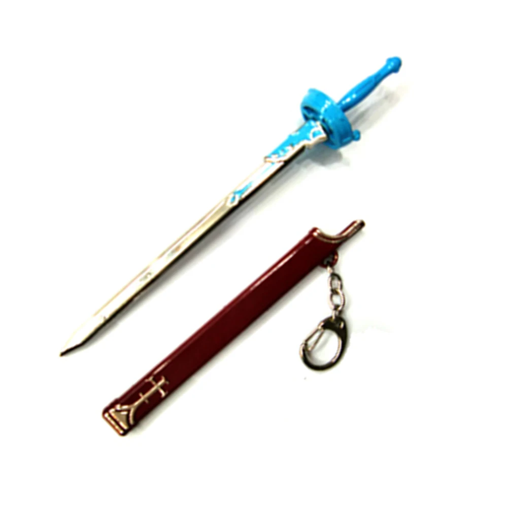 1/6 Mini SAO Kirito Elucidator Asuna Lambent Light 17cm/6.7in Cosplay White Sword Model Key Chain Ring Gift
