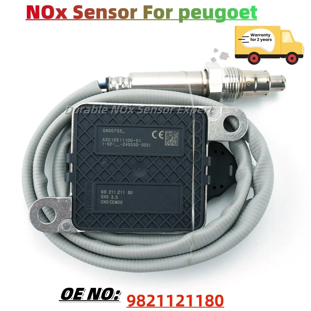 NOx Sensor 9821121180, A2C12511100‑01 SNS0735, 12V Nitrogen Oxygen Sensor, Fit for Peugeot Citroen BlueHDi