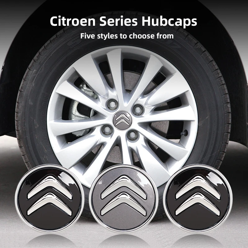 4 piezas de accesorios para cubiertas centrales de rueda con emblema de coche para Citroën C8, DS3, C6, C3 VTS, C4, Saxo, C4L, C5, C2, Xsara, C3-XR, Picasso, Berlingo