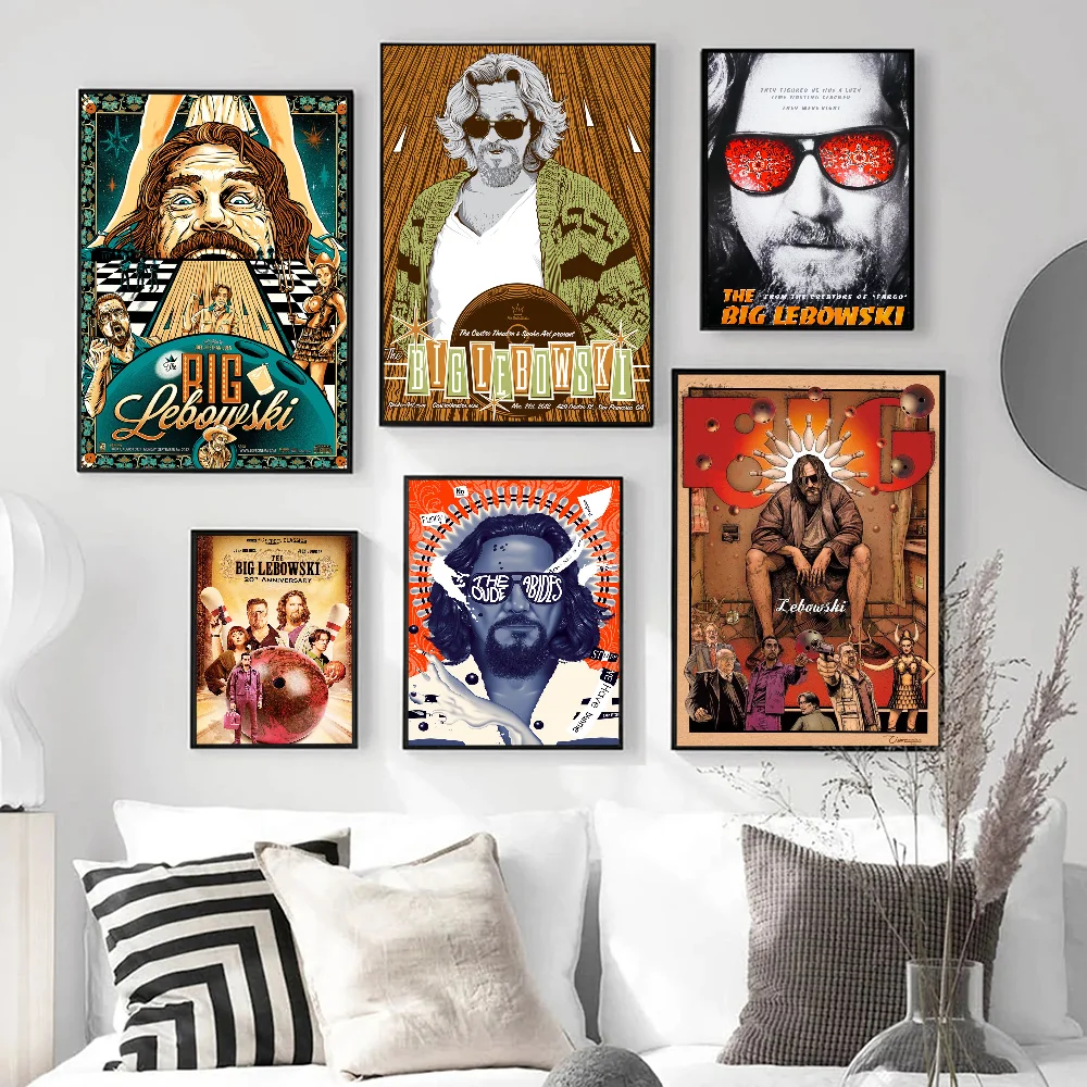 The Big Lebowski The Dude Comedy Movie Cartaz Adesivo DIY, Adesivo de Parede Extravagante para Sala de Estar, Decoração Bar