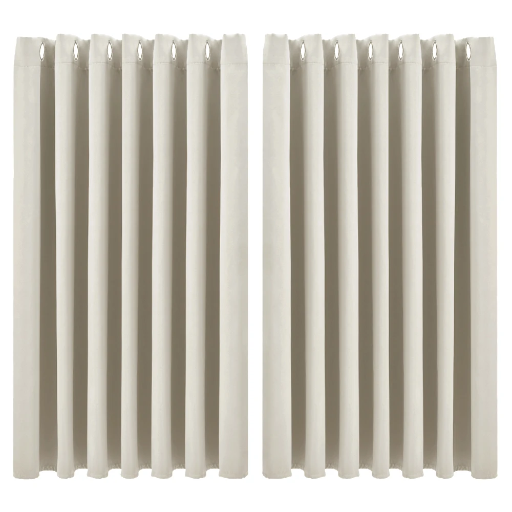 【Lifeideas】Solid Colour Grommet Top Polyester 100% Blackout Curtains Pair Home Decoration Windows Doors