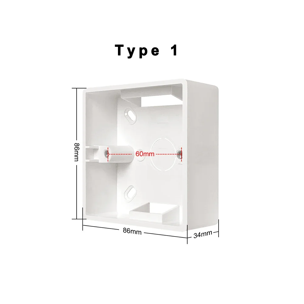 AVATTO Wall Mounting Box Internal/Surface Cassette White Box 86*86mm 102*66mm 140*68mm For EU/US standard Switch & Socket