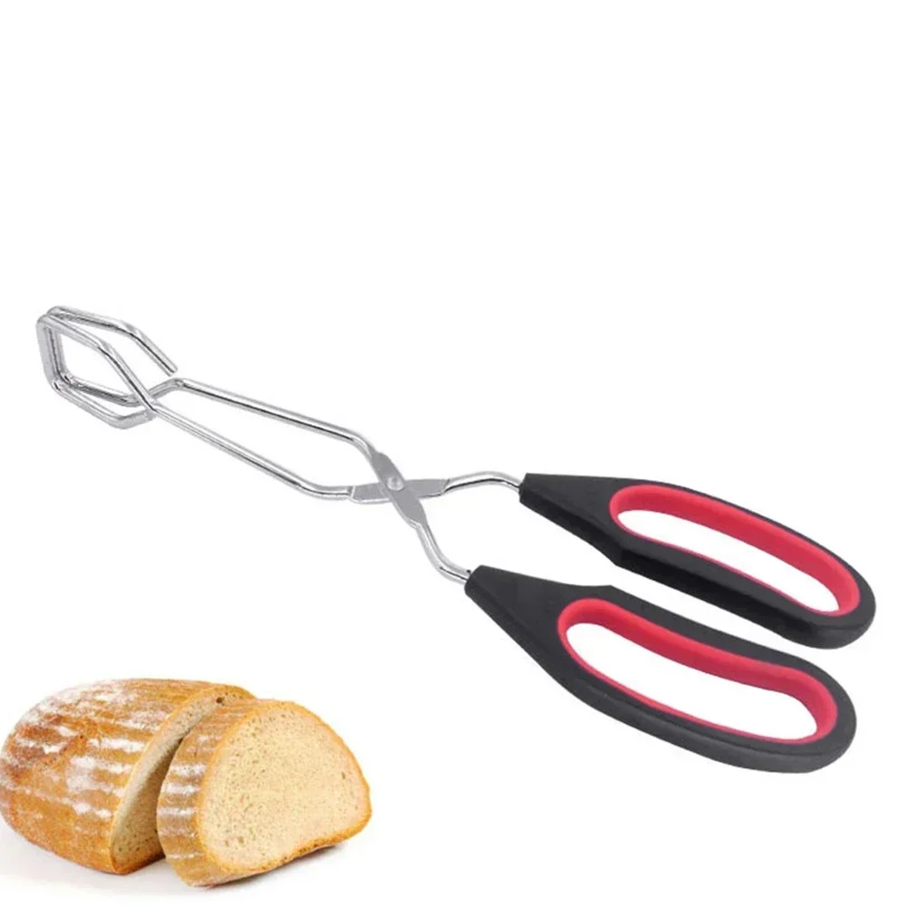 Scissor Bread Tongs Dining Kitchen Charcoal Cooking Extended Food Forceps Food Tong Long Handle Tools Utensils