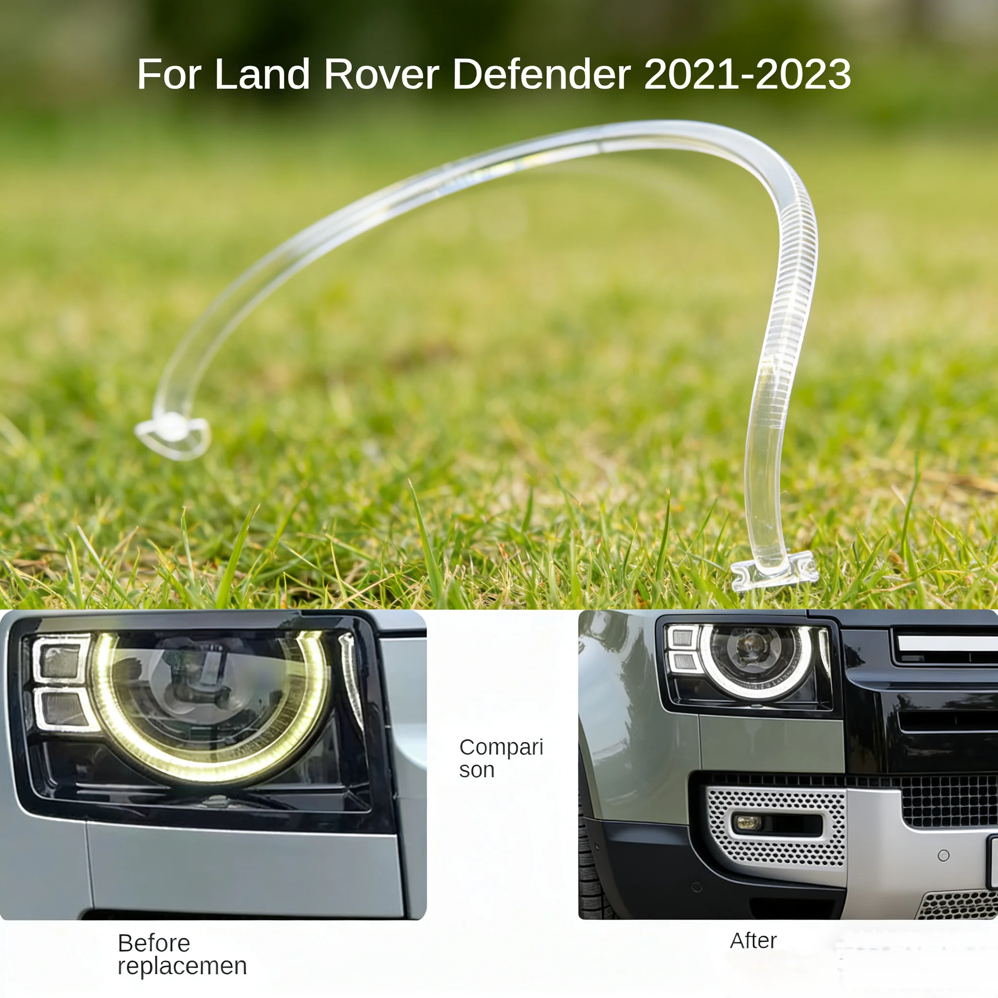 

For Land Rover Defender 2021-2023 DRL Light guide plate Light guide tube Headlight Daytime Running Light Guide Angel Eye
