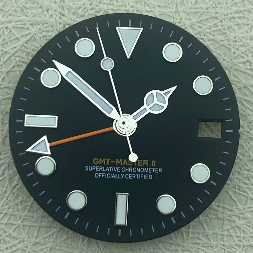 Caja GMT de cristal de zafiro de acero inoxidable 316L de 40 mm, con esfera con logotipo personalizado, adecuada para mo automát