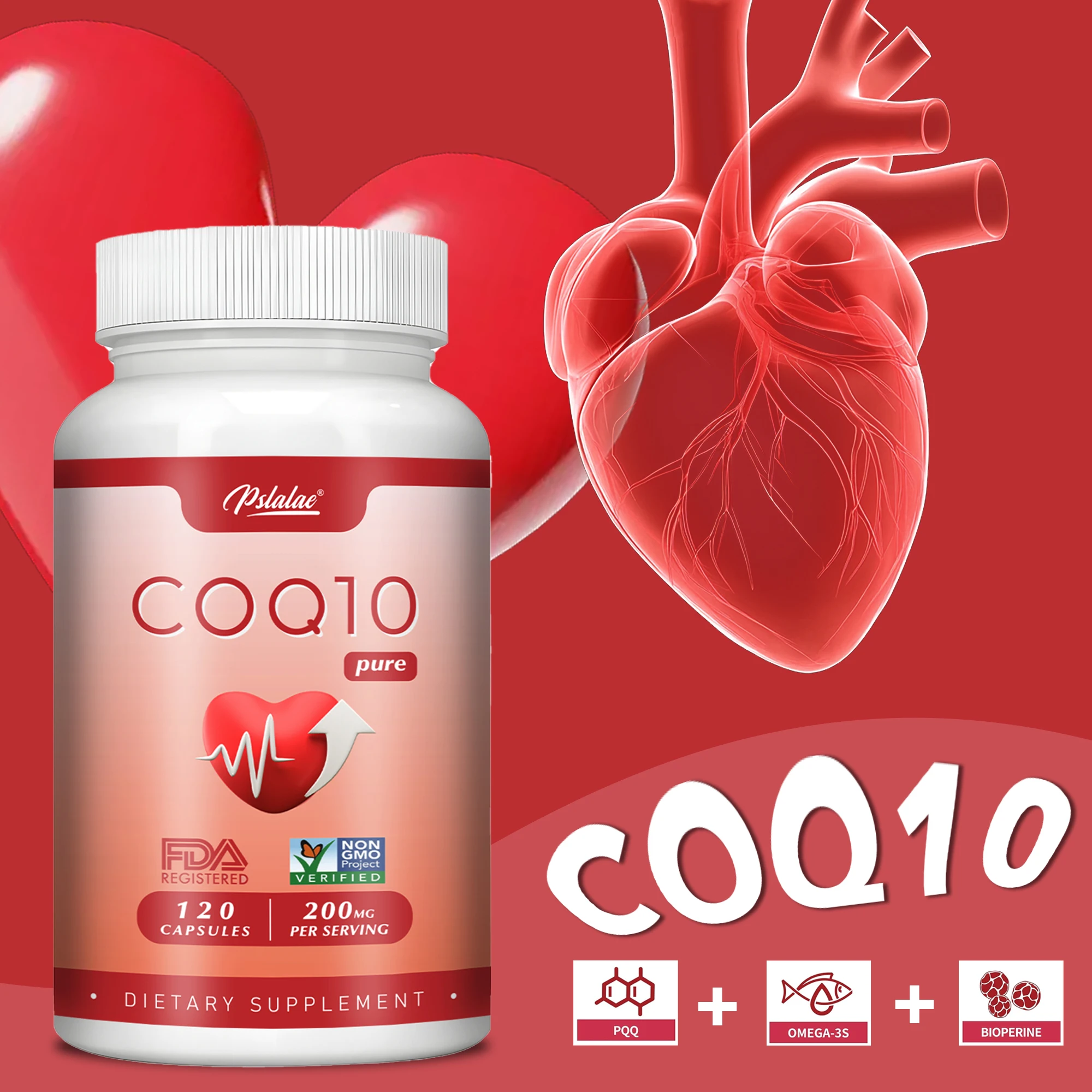 

CoQ10 200 мг — антиоксидант, энергетическое производство, здоровье сердца, улучшение кровообращения, уровни кровяного давления и поддержка иммунитета
