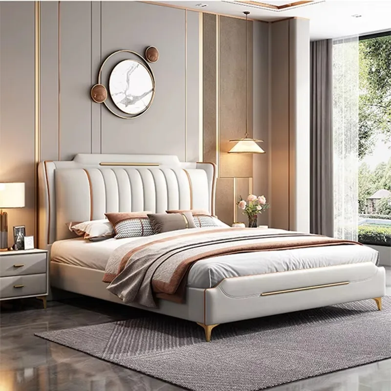 Princess Comforter Double Bed Bedrooms Organizer Modern Platform Luxury Double Bed King Size Floor Cama Box Solteiro Furniture