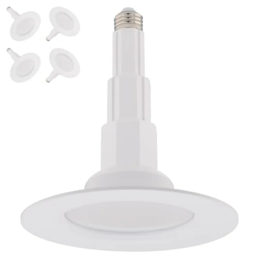 

Встраиваемый светодиодный светильник Just Screw Me 6 дюймов для цоколя E26 или среднего типа, для встраиваемых панелей 4, 5 или 6 дюймов с телескопическим штоком и 5 креплениями