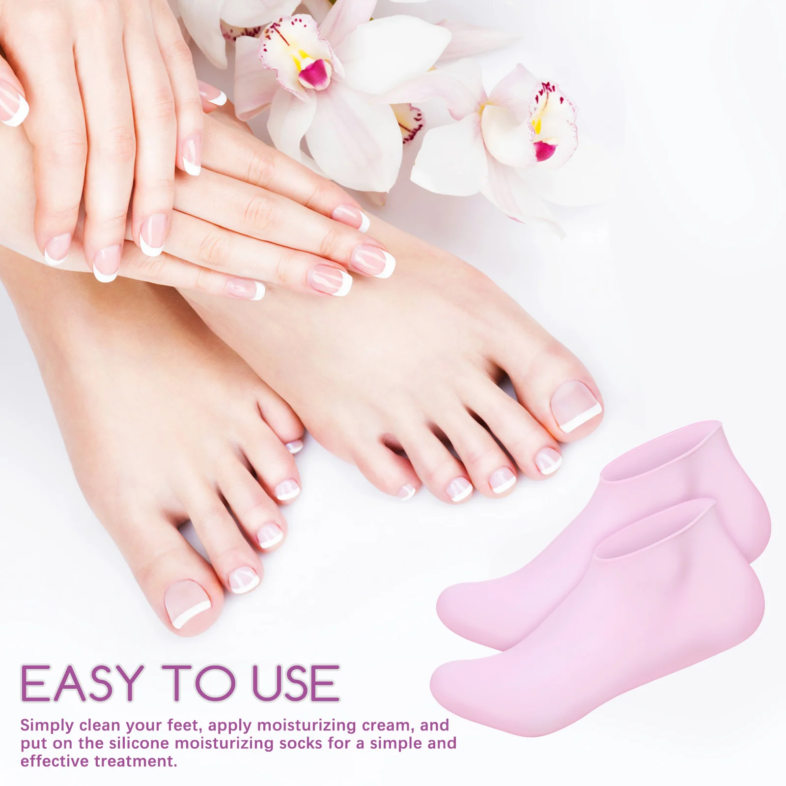 Gel de soin des pieds doux pour femmes, chaussettes hydratantes en Silicone, chaussettes hydratantes sèches, traitement de la peau craquelée