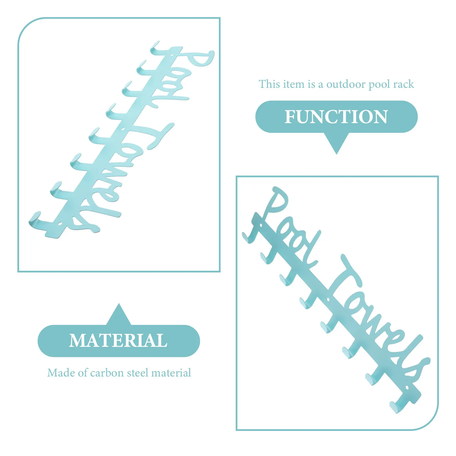 

1pc Pool Towel Rack Outdoor Nail-Free Hook Household Coat Hanger Clothes Hook For Bathroom Bedroom Living Room Space
