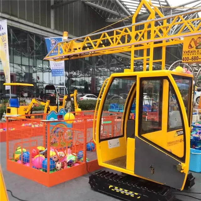 Mini Electric Excavator Crane Tower Ride For Kids For Outdoor Usage In Public & Adventure Sports Parks