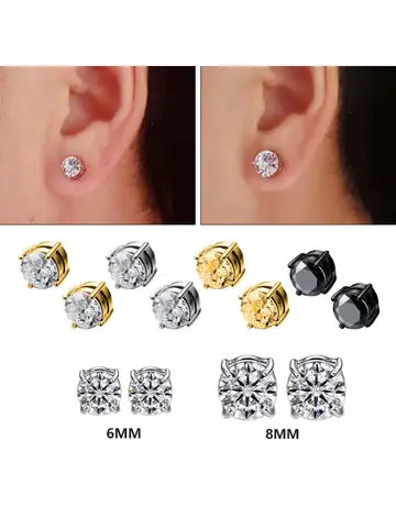 1 para moda kryształowy klips magnetyczny kolczyki do uszu nie przekłuwające kolczyki fałszywy kolczyk prezent dla kobiet mężczyzn biżuteria