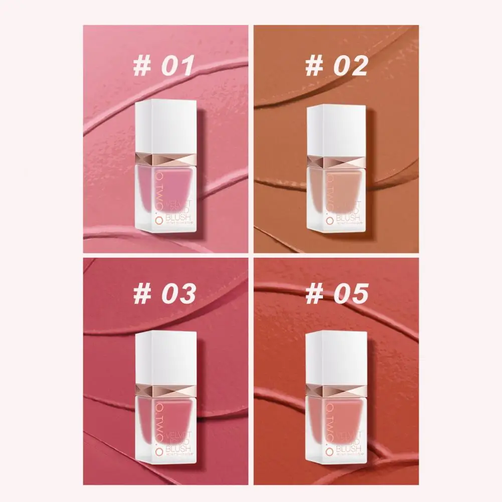 Squeeze Pump Liquid Blush Long-lasting Waterproof Velvet Texture Liquid Blush Natural Glossy Makeup for Beauty Enthusiasts 15ml