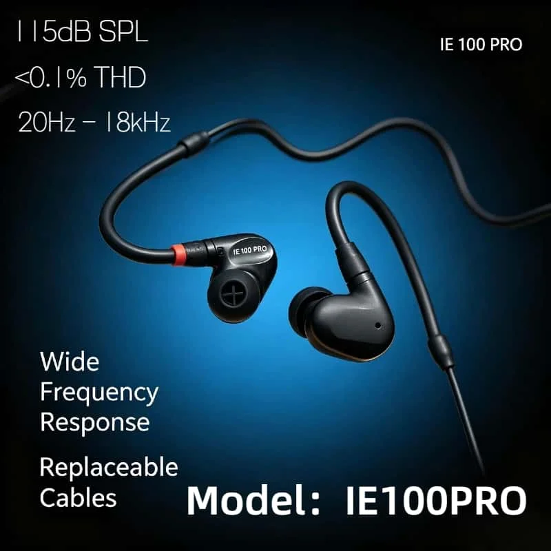 

IE 100 PRO 2026 Wired In-ear Headphones 10mm Broadband Dynamic Driver Passive Noise Cancelling Hi-Fi Monitor Original Pro