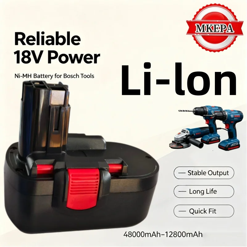 18V 4800mAh 6800mAh 9800mAh 12800mAh Rechargeable Nickel Battery Pack Fit For BAT038 BAT040 Cordless Drills