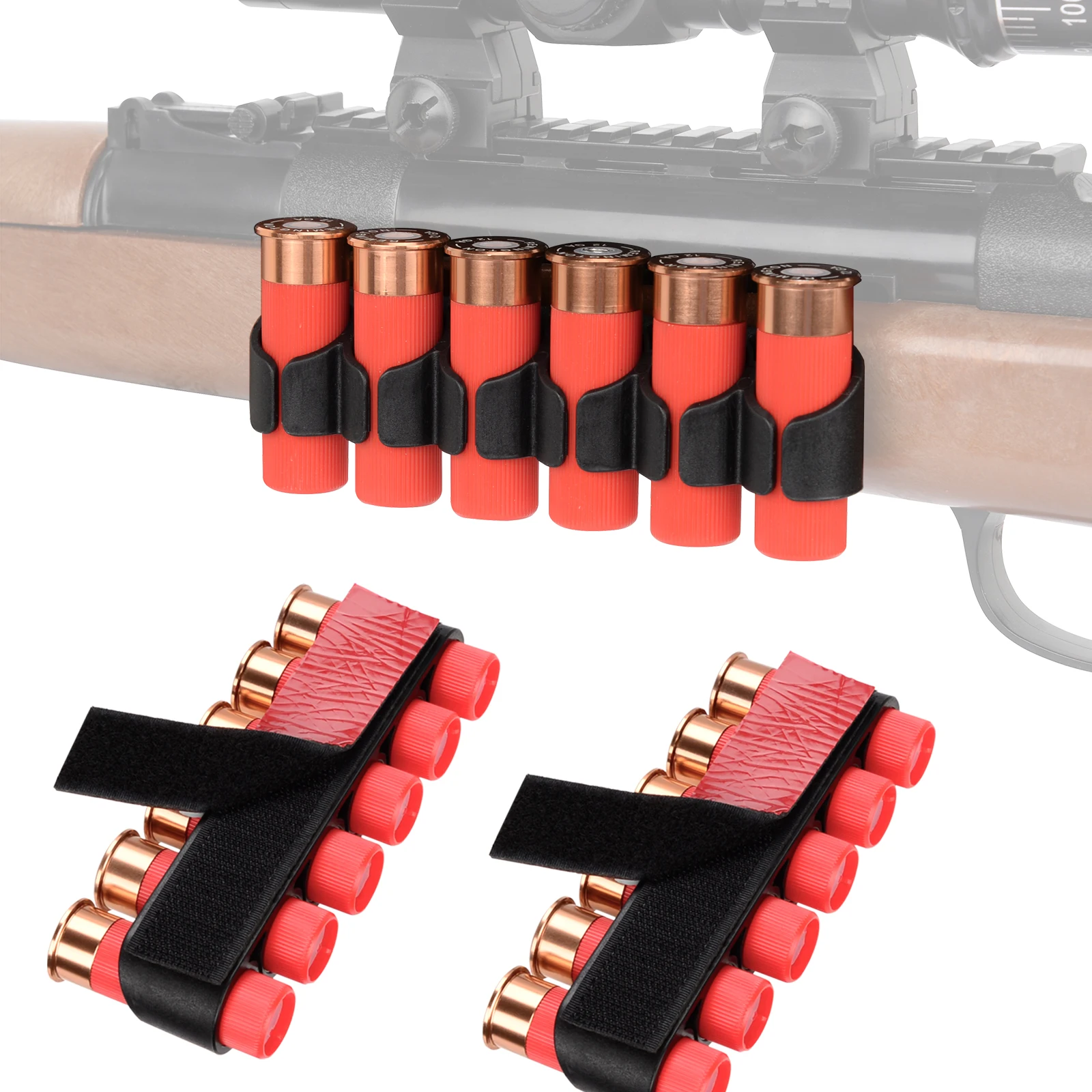 Ideagle Shotgun Shell Holder Side Saddle For 12 Gauge 2 Pack Shotshell Carrier