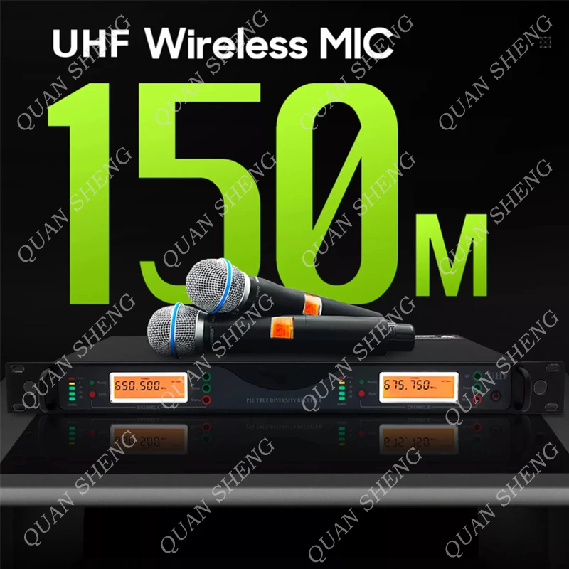 UR-24D Stage Performance True Diversity Mic UHF Wireless Microphone With Handheld Microhpones Karaoke Microphone