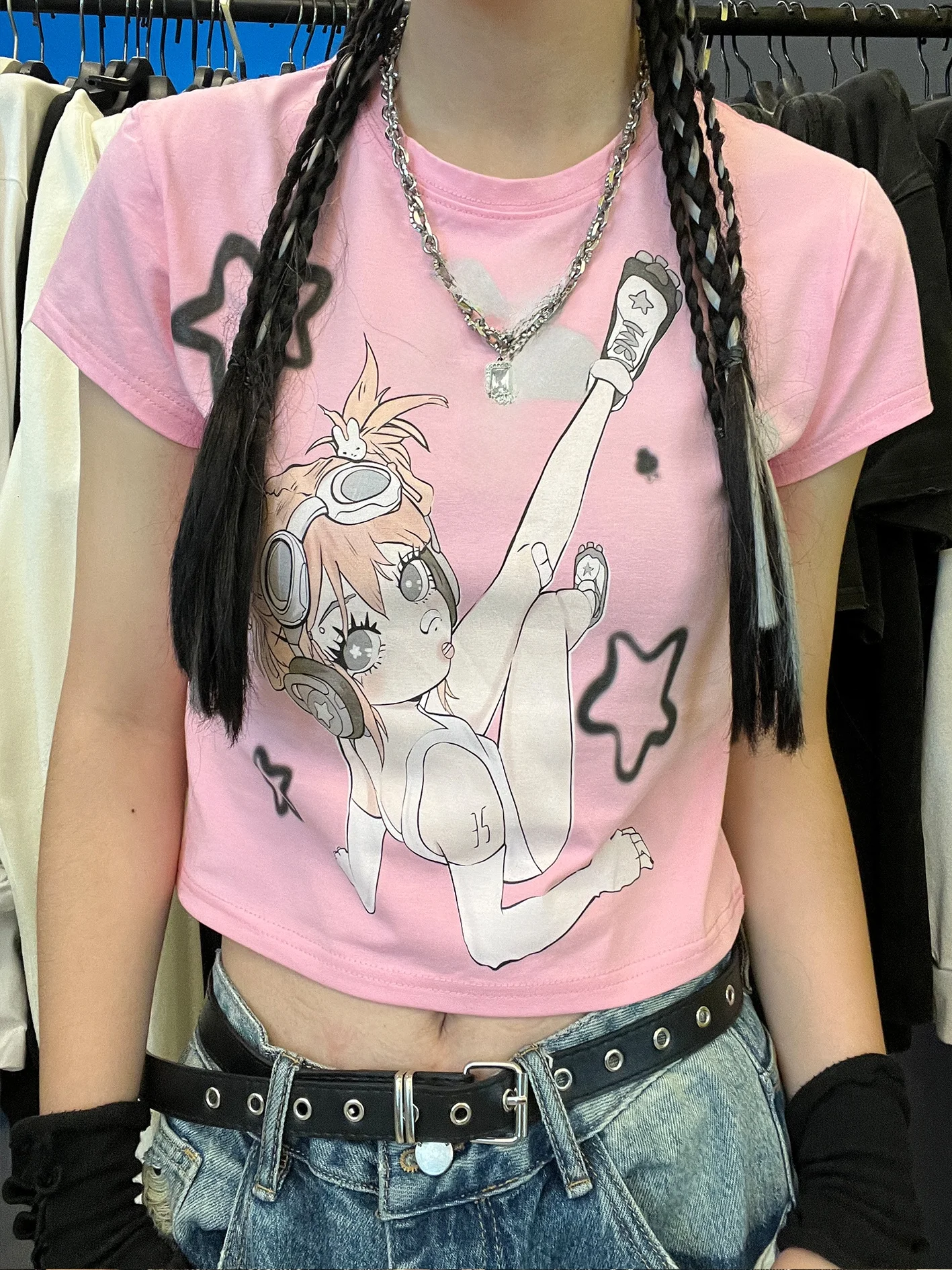甘いピンクのベリーバーイングショートスリーブY2Kスタイル、 - Summer Clothing Recommendations のレビューと価格