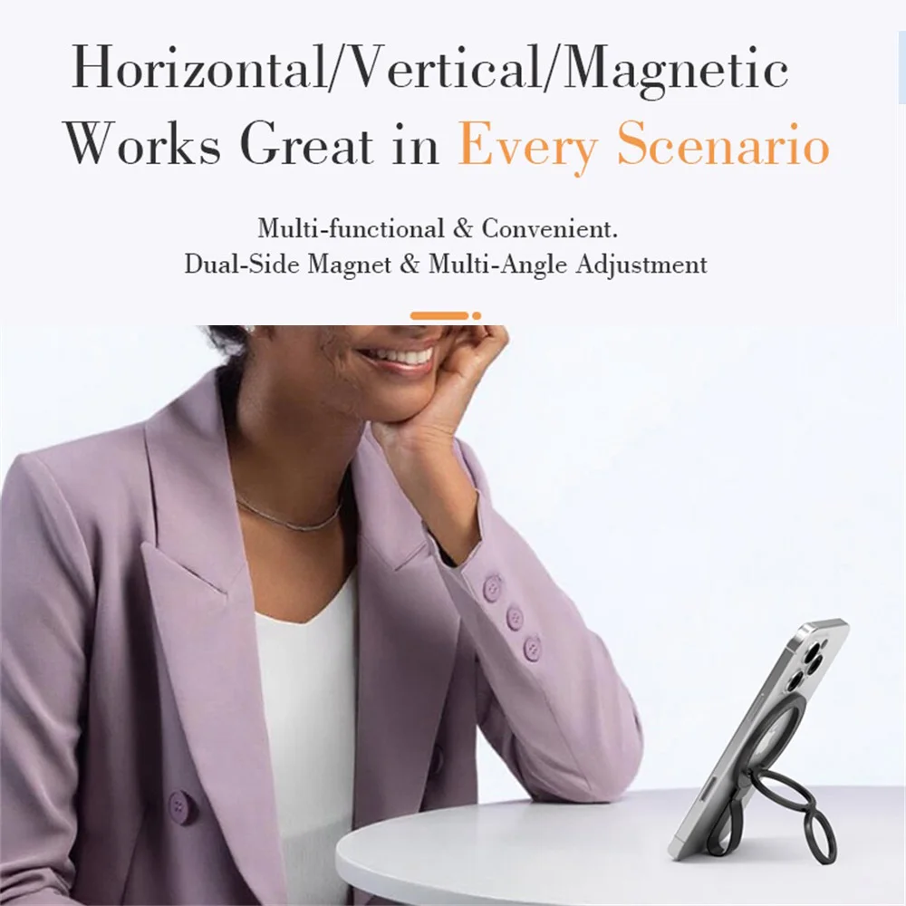 

Двусторонний магнитный держатель триссера 696 для кронштейна мобильного телефона со съемным ремешком на руку на 360° ° Поворотный кронштейн для кольца на палец автомобиля