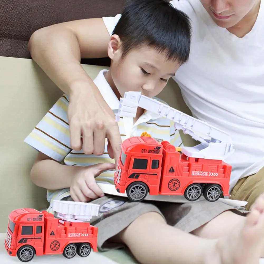 Juguete de camión de ingeniería confiable, accionamiento inercial, regalo perfecto, juguete de motor de bomberos, camión de tanque de agua, juguete de motor de bomberos