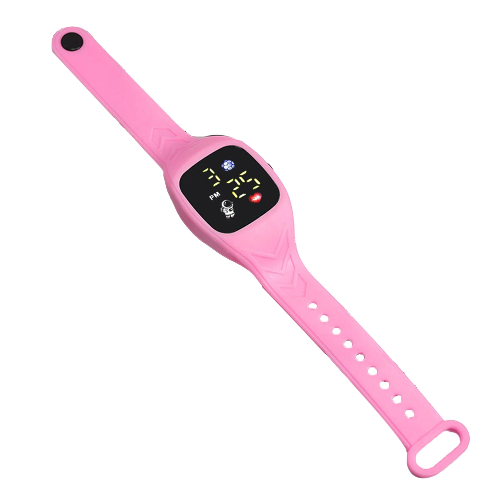 LED Digital Electronic Watch Minimalist Easy Read Spaceman Dial Durable Case for Children Students