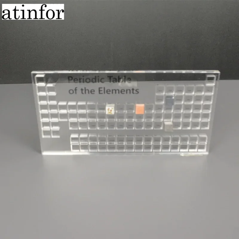 atinfor Element Cube Collector Box Acrylic Box Case 10mm Grid Element Cube Collection Clear Element Periodic Table Storage Boxe