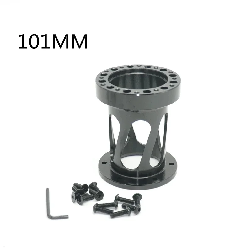 Espaciador de cubo de volante Universal, Kit de espaciador de adaptador negro, modelado hueco, 51mm, 76mm, 2022mm, novedad de 101