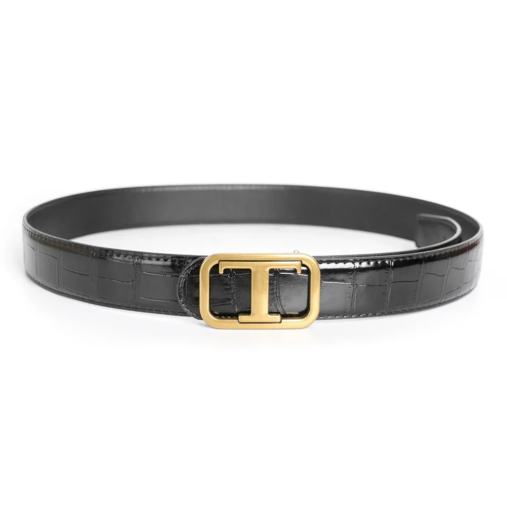 

150cm Large Luxury Designer Belts Men High Quality Women T Buckle Belt Gifts Genuine Real Leather Plus Size Strap for Jeans Gold