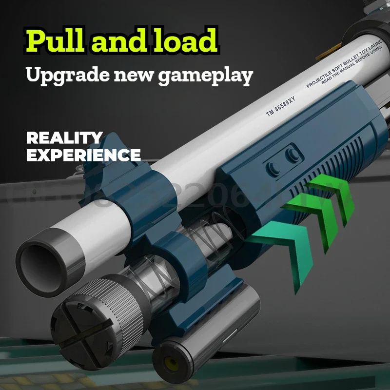 XM1014 lanzador de eyección de carcasa blanda, pistola de Rifle de juguete, dardo de espuma, doble boquilla, modelo de escopeta para chico y adulto, juego al aire libre, regalo de Navidad