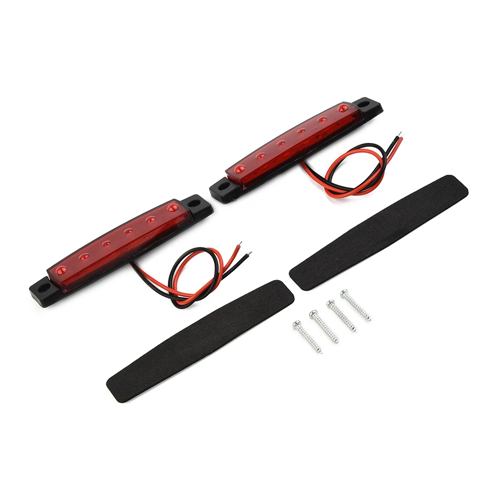 

for Truck Trailer RV Boat Tail light Marker Light for most buses Tail Light Waterproof 2Pcs 6-LED Double-sided panel