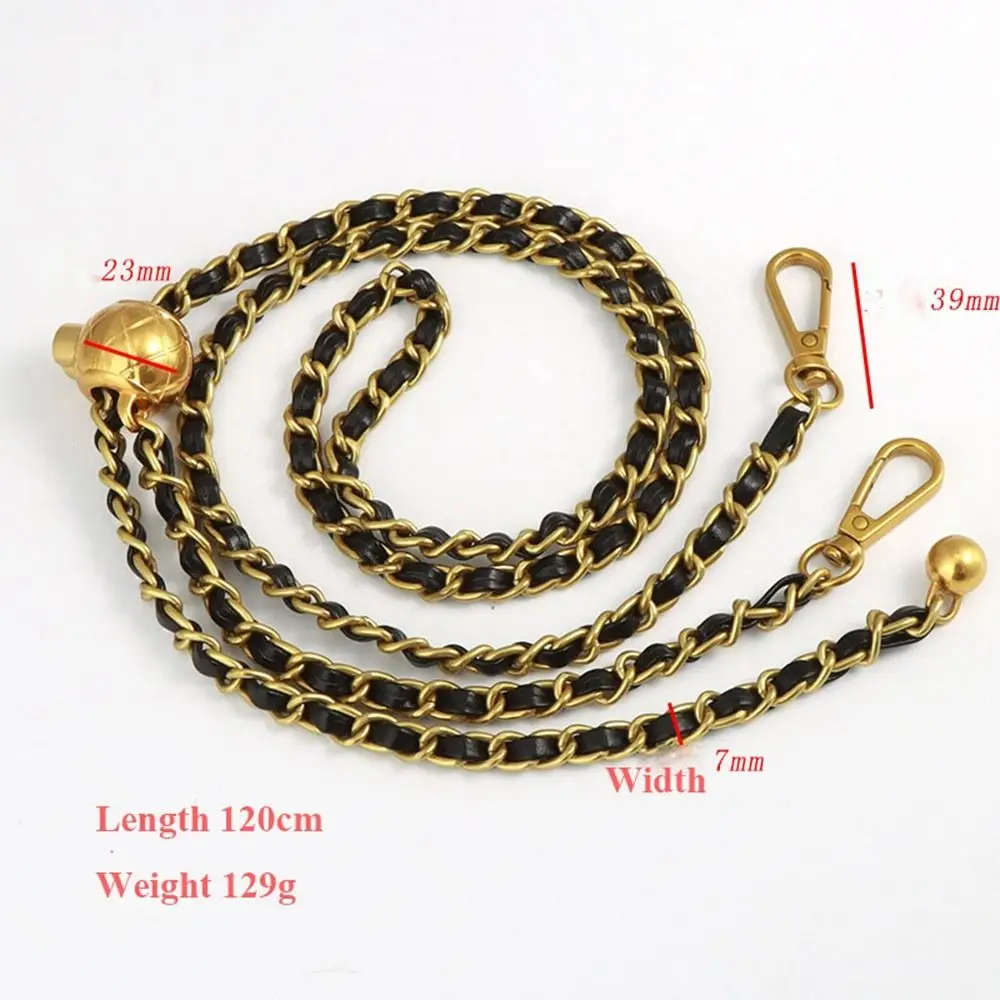 Small Golden Balls Chain High Quality 1.2m Metal Non-fading Adjustable Chain High-end Shoulder Strap Bag Accessories