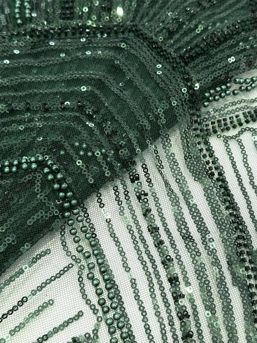 

African Lace Fabric 2025 High Quality Sequins and tube Beads Embroidery Groom Nigeriane Bridal Evening Dresses 5yrds