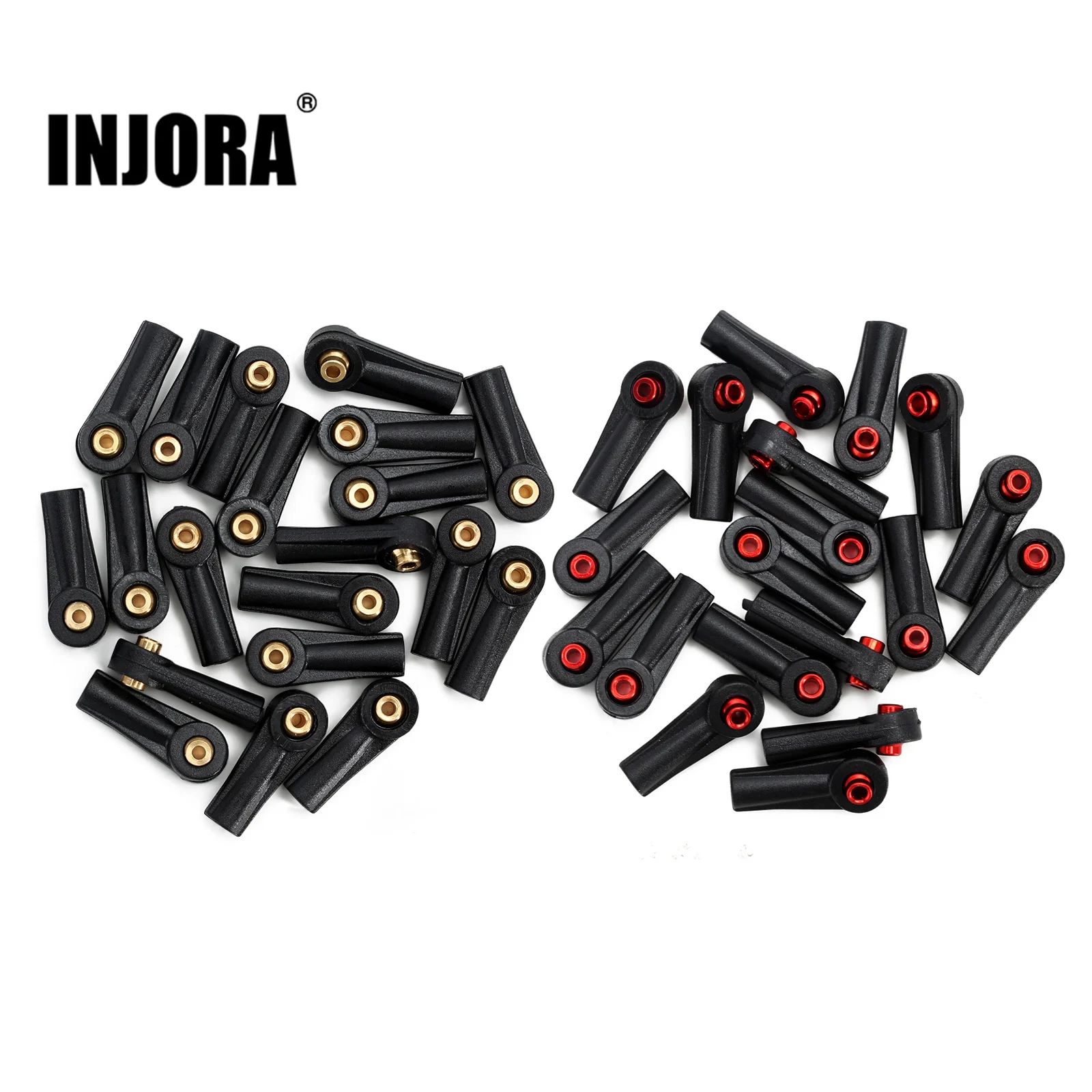 INJORA 20PCS M2 Plastic Rod Ends Link Balls For 1/24 RC Crawler Car Axial SCX24 AX24