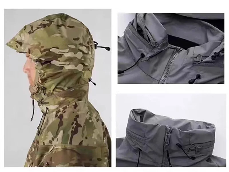 Outdoor Tactical Gen2 Hardshell-Jacke, winddicht, wasserdicht, atmungsaktiv und verschleißfest. – Detail 1