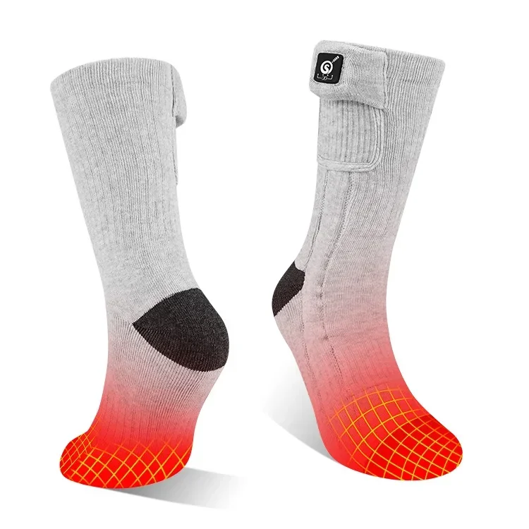 SAVIOR Unisex Carbon Fiber Heating 3-Level Temperature Control Thermal Battery Heated Socks Sweat-Absorbent Stockings