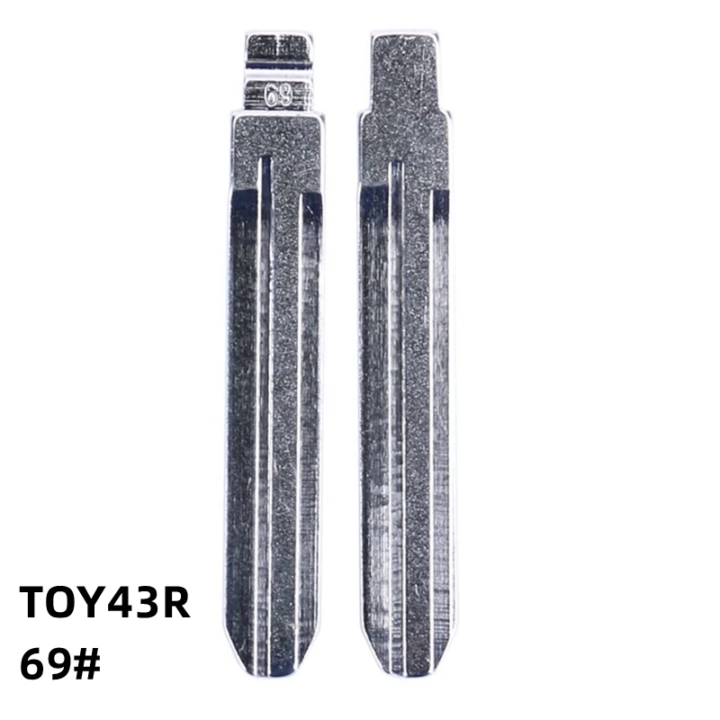 OEM 5Pcs 69# TOY43R Metal Blank Uncut Flip Remote Key Blade For Toyota For Subaru For Keydiy KD Xhorse VVDI JMD