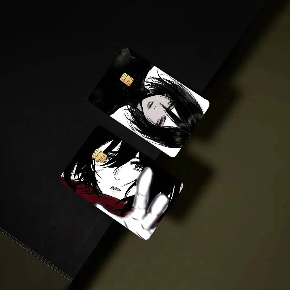 Mikasa Ackerman Anime Attack On Titan Card Sticker 4Pcs Credit Card Skin Anti Scratch Bank Debit Card Decal