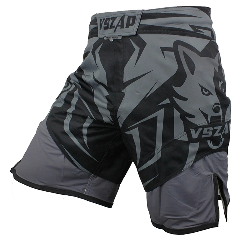 VSZAP MMA Kampfshorts für Herren Langlebige Trainingsshorts Grappling Boxen Kickboxen BJJ No Gi Sparring Workout Kampfshorts – Detail 6