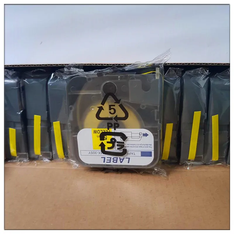 max tape label cassette lm-tp305y yellow ink ribbon printer cartridge for letatwin wire marker tube printer lm-380e/a,lm-390a