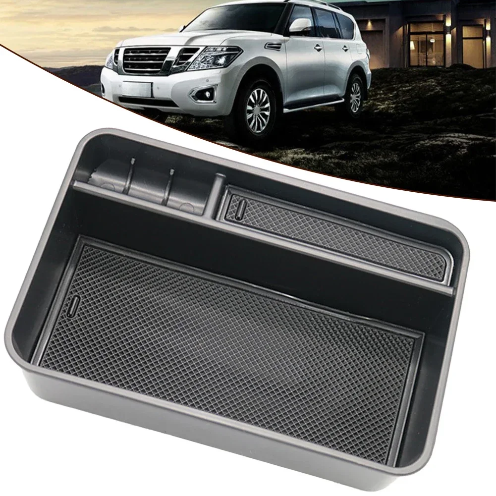 

Car Center Console Armrest Storage Box For Nissan Patrol Y62 2017+ Interior Accessorie Center Armrest Storage Box Accessories