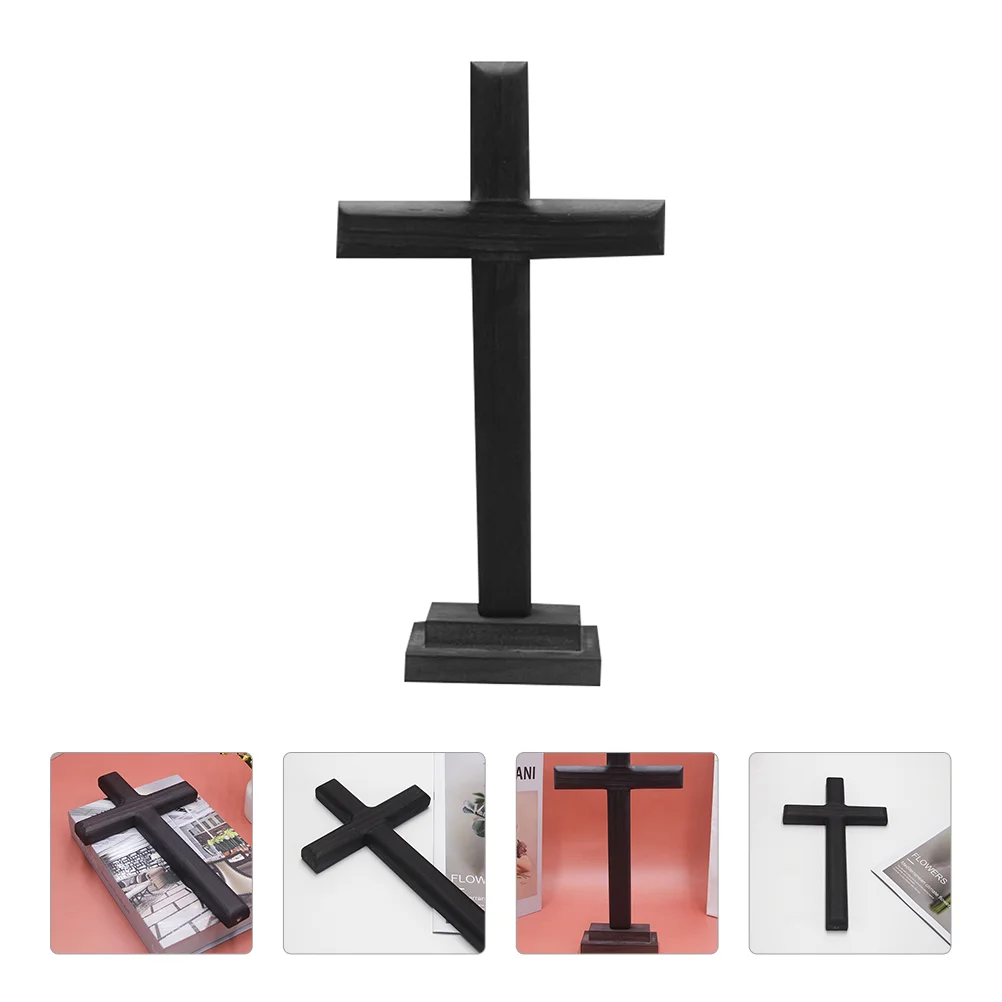 Mi Cross Decoration Shaped Adornments Wooden Christian Ornamentation Home Pendant