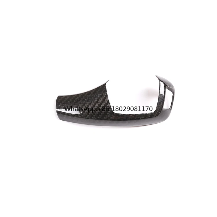 Perilla de palanca de cambios de consola Central, cubierta de cabeza embellecedora para BMW E60, E70, E71, 2008-2013, serie 5, X5X6, Interior de fibra de carbono Real