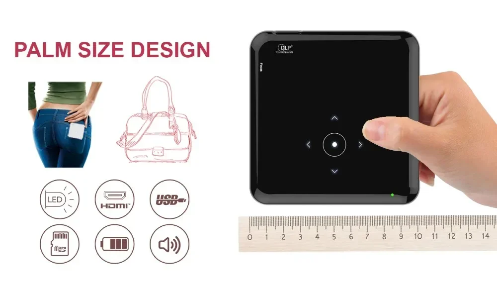 Aome P60 2024 مسرح منزلي محمول صغير جيب العارض شاشة النسخ المتطابق DLP الوسائط المتعددة OS العارض #4