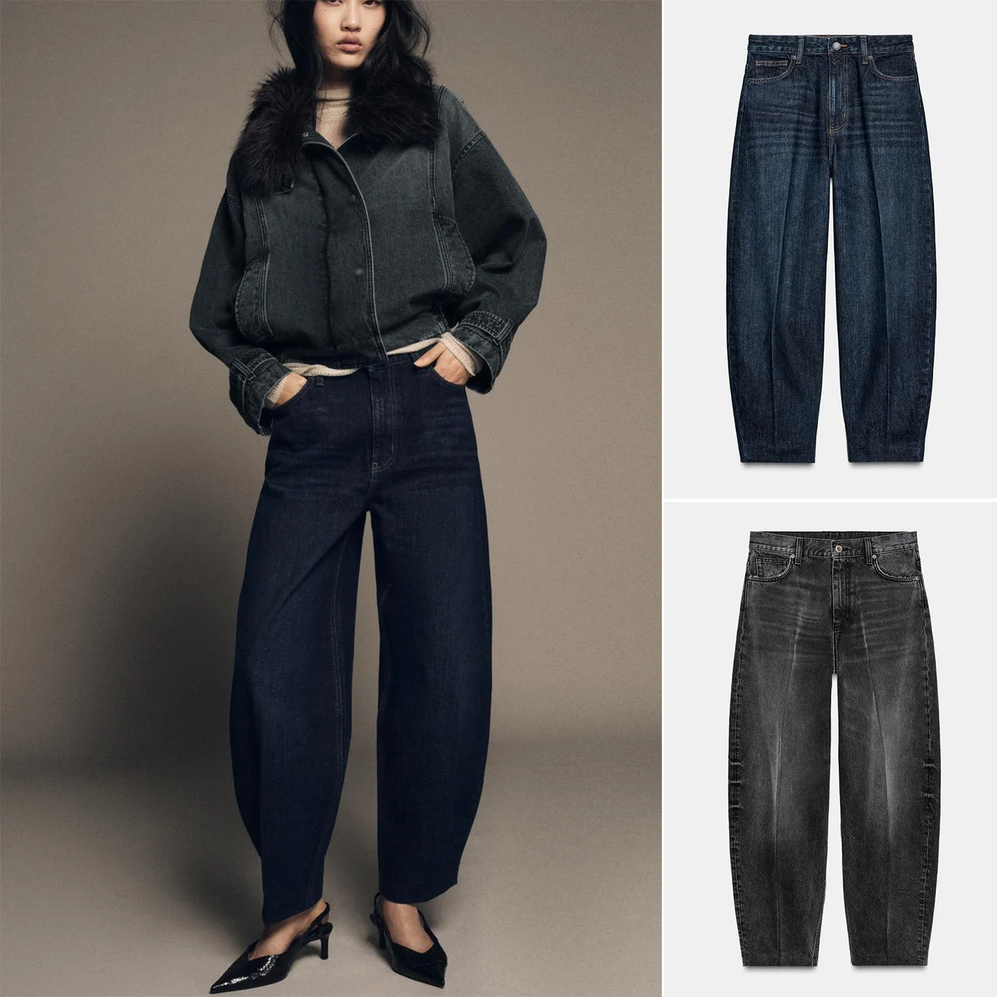 

Зимние модные джинсы свободного кроя с высокой талией, женские повседневные длинные брюки Sli, универсальные женские джинсовые брюки