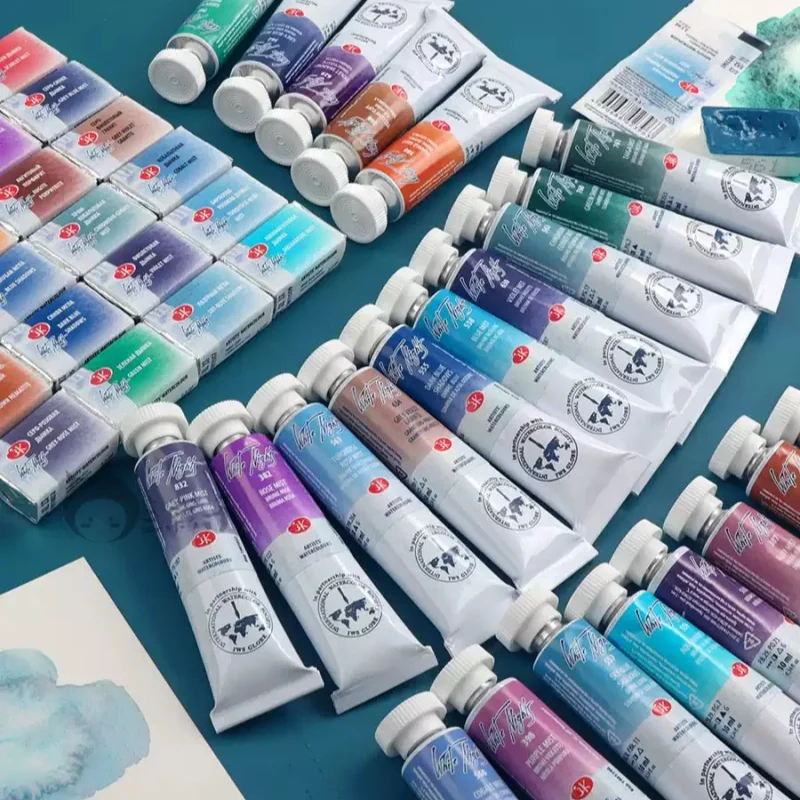 Sedimentation Color Solid/Tube Packaging/Watercolor Pigment 10ml Tube Master Grade Full 33 Color Series/3.2ml Solid Blocks