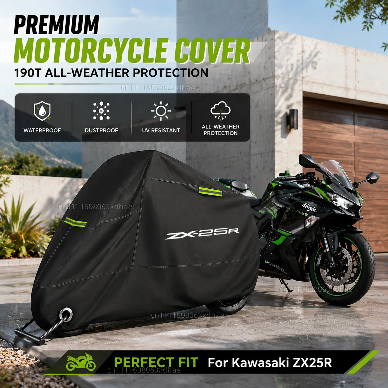 

All-Weather Motorcycle Cover Outdoor Protection Waterproof 190T Oxford Cloth For For Kawasaki ZX25R ZX-25R ninja zx 25r 2020