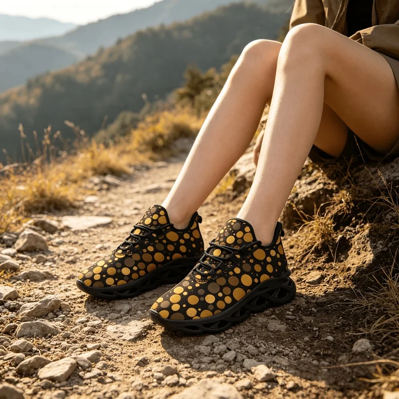 Ladies Men Blade Sole Sneakers Lightweight and breathable fabric, light and soft sole, outdoor trail running shoes for men and w