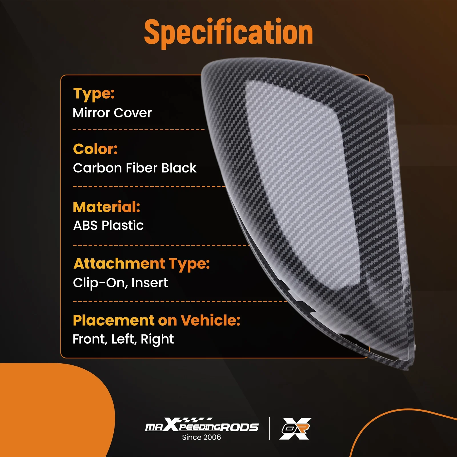 

Mirror Cover Caps for Mercedes W222 S Class W213 E Class Mirror Set Black